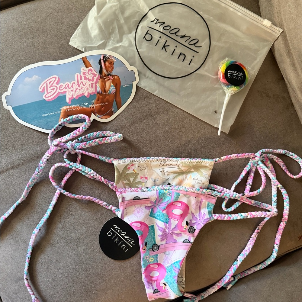 Moana Bikini Flamingo Double Braid Bottoms